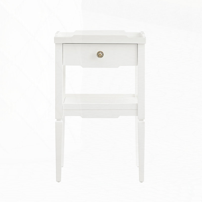 Table de chevet 1 tiroir, Blanc