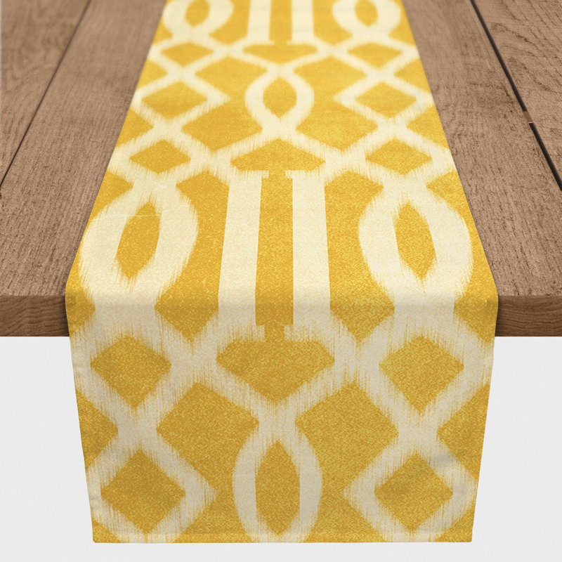 Jak-John Table Runner, 72" x 16", Yellow