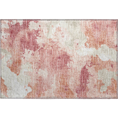 Premium Machine Washable Hintzen AMF67 Pink Rug