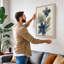 Delicate Blue Blossoms Japandi - Wrapped Canvas-164891552-164891581