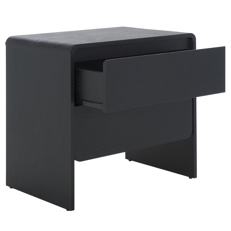 Welliver 2 Drawer Nightstand, Black