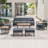8-Piece Outdoor Wicker Patio Furniture Conversation Set-1146843365-1146843386