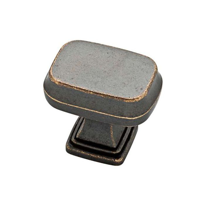 (Paquet de 5) Poignée carrée chaude 1-1 / 6 po Emberlee Châtaignier