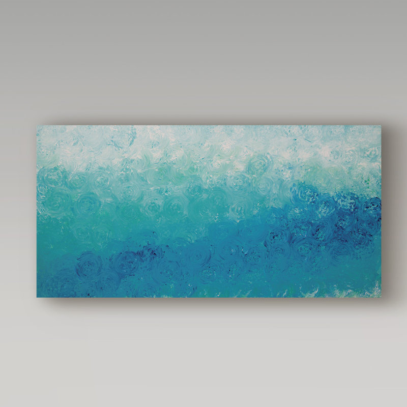 «Synchronicity Blotch» par Jurica, reproduction de peinture acrylique sur toile tendue, H 10 po x l 19 po x P 2 po