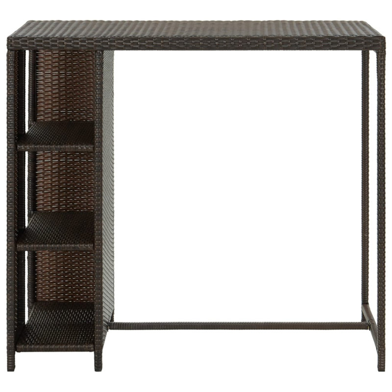 Rattan Bar Table, Brown, Brown