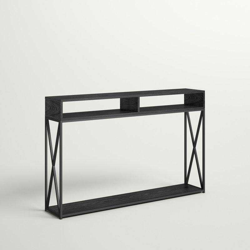 Console de 47,25 po Ariyana, Plateau noir / base noire