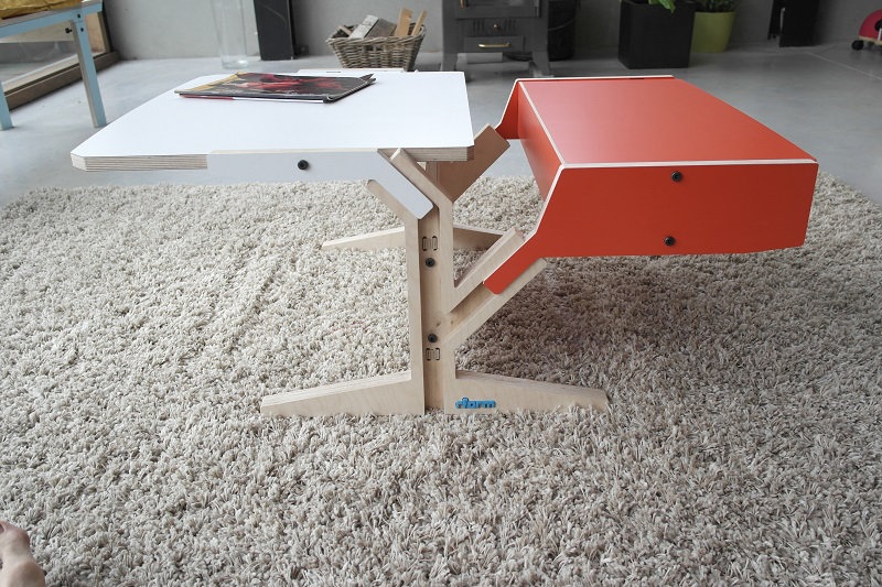 Christi Trestle Coffee Table, Foxy Orange