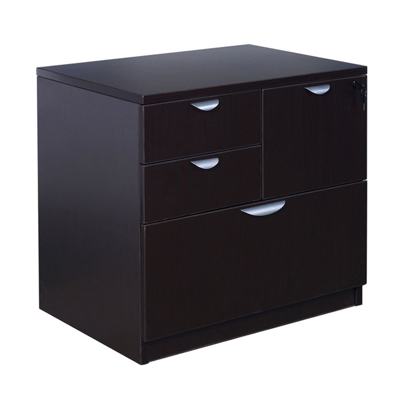 Ley 4 Drawer Lateral File Cabinet, Mocha Brown Office Storage, Mocha Brown