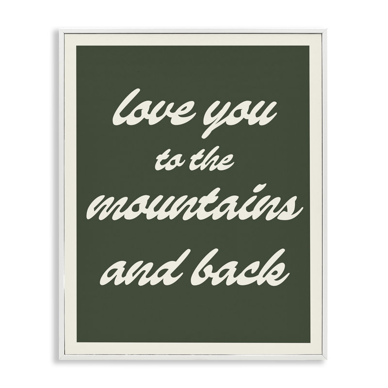 «Love Mountains & Back», estampe numérique par Daphne Polselli bh-865, Estampe numérique encadrée blanc bord de mer