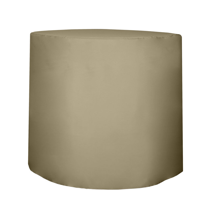 Javin Solid Color Round Tablecloth, Camel Light Brown, 10