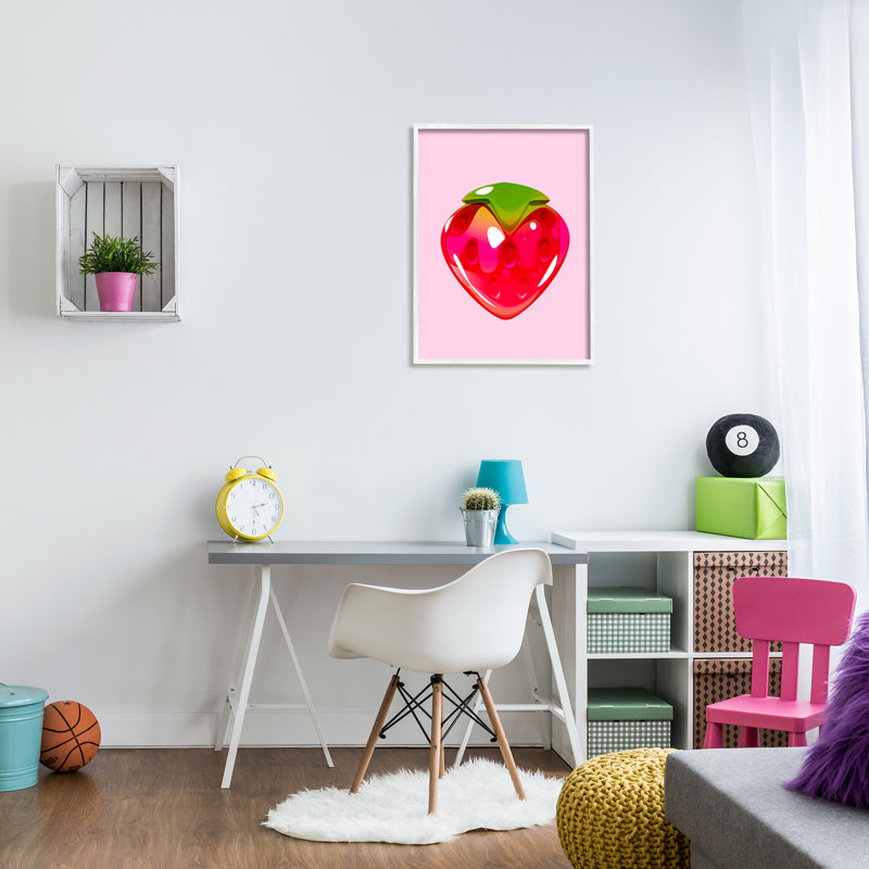 «Strawberry Gummy Candy» encadré sur bois par Lil 'Rue, impression, H 30 po x l 24 po x P 1,5 po