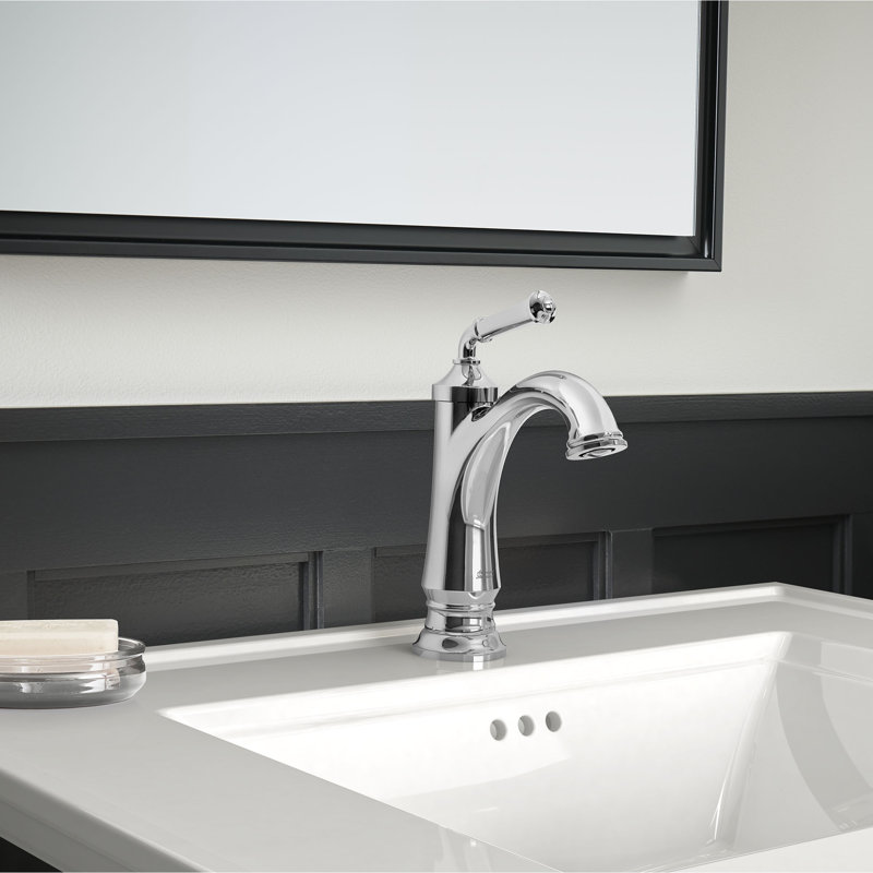Delancey Single-Hole Bathroom Faucet, Polished Chrome, Without Hot/Cold Indicator