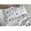Literie 3 pièces Southshore Fine Linens Grand Symphony Grey Full/Queen, en satin de coton 300 fils, motif floral, comprenant 1 housse de couette et 2 taies d'oreiller standard-1237763382-1237725496