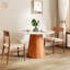 Petite table de salle à manger ronde sur pied en bois massif pour 2 à 4 personnes, durable et élégante avec plateau en pierre frittée-1004355596-1004355594