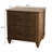 Devon Fluted Wooden Nightstand with 3 Drawers & Metal Handles-1336514618