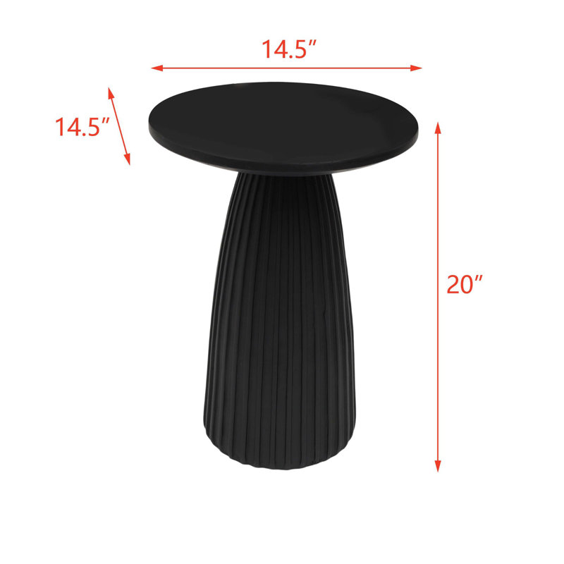 Table d'appoint / de bout noire Lincoln, Noir