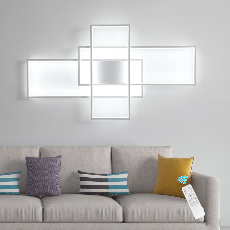 Applique murale Arlyn, Blanc / Blanc