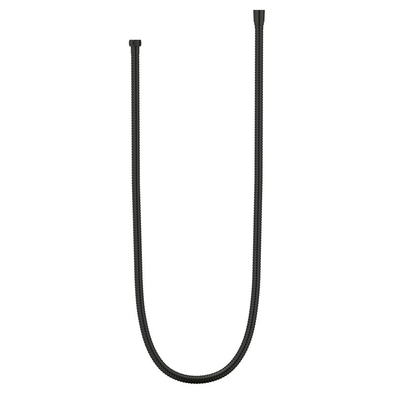Tuyau de douche en métal sans torsion, Noir mat