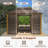 12 Ft. W X 10 Ft. D Outdoor Hardtop Sunroom Gazebo – Fully Enclosed Aluminum Solarium with Wood Grain Finish, Sliding Doors & Slideable PE Screen Windows, and Galvanized Steel Double Roof for Patio, Deck & Hot Tub-127656766