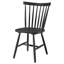 Ensemble de 2 chaises de salle à manger Halie, dossier fuselé, bois franc asiatique noir