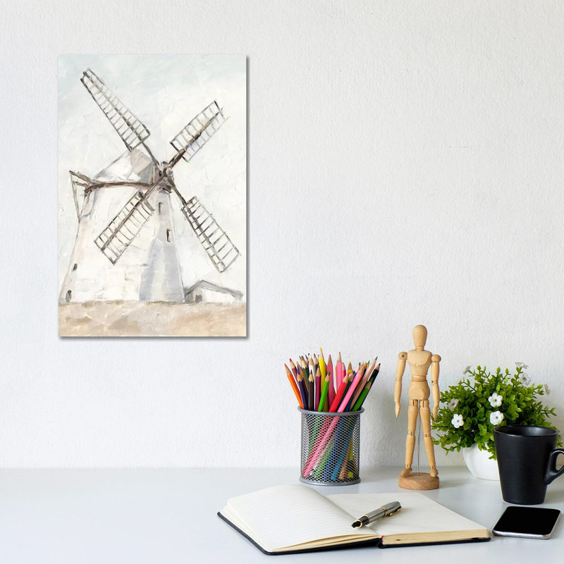 European Windmill II by Ethan Harper - Wrapped Canvas Gallery-Wrapped Canvas Giclée, 20.32 cm H x 30.48 cm W
