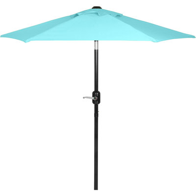 6FT Patio Market Umbrella with Push Button Tilt and Crank for Garden, Deck