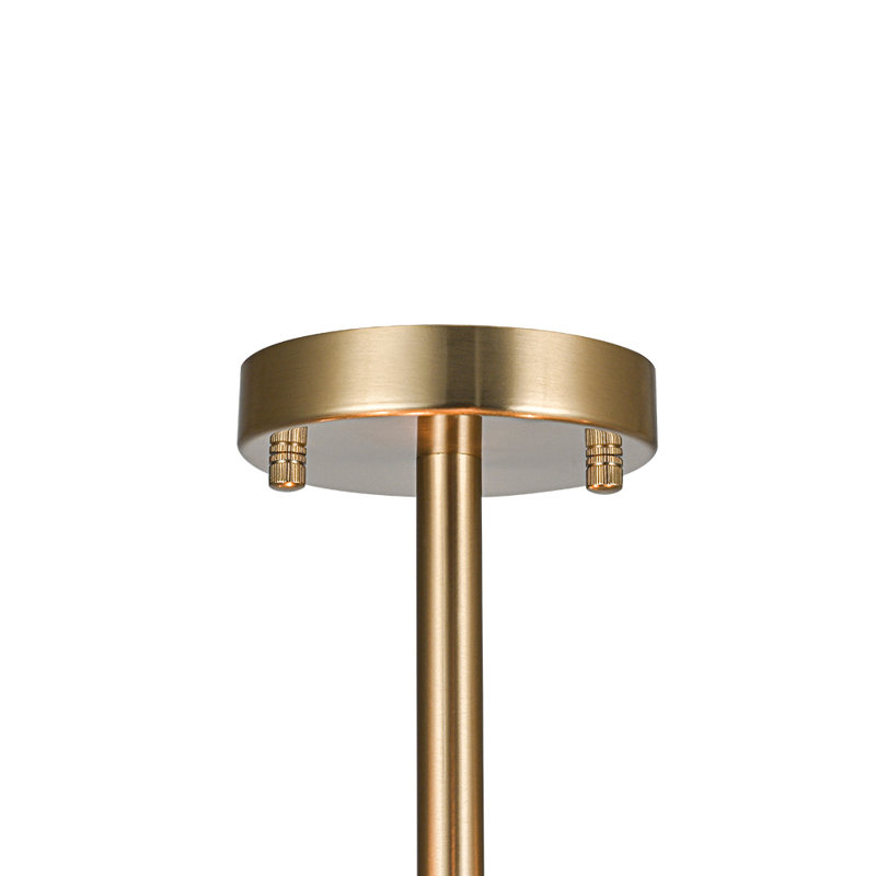 Atticus 4-Light Modern Round Crystal Semi Flush Mount Ceiling Light, Gold