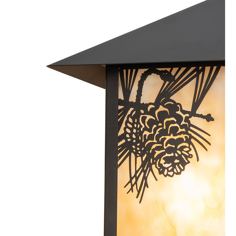 9" Wide Seneca Winter Pine Wall Sconce