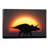 A Silhouetted Triceratops Strolling Past AaSetting Sun At The End Of A Prehistoric Day - Wrapped Canvas Print-1524578980