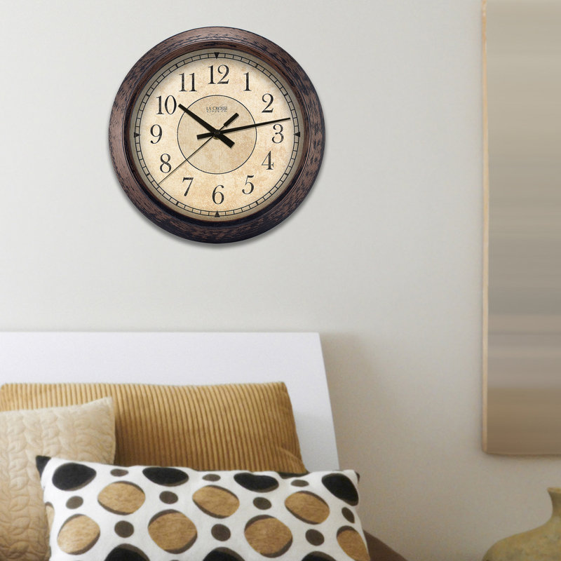  14 Inch Savannah Brown Silent Sweeping Analog Quartz Wall Clock