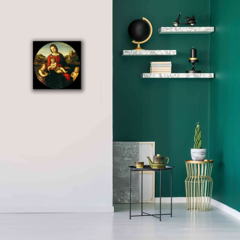 «Madonna with Child, St. John and a Child Saint» par Raphael, art mural sur toile, H 18 po x l 18 po x P 0,75 po