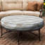 Decorative Indoor Outdoor Waterproof Round Cushion Cover, Patio Bar Stool UV Resistant Seat Cover-1981324605