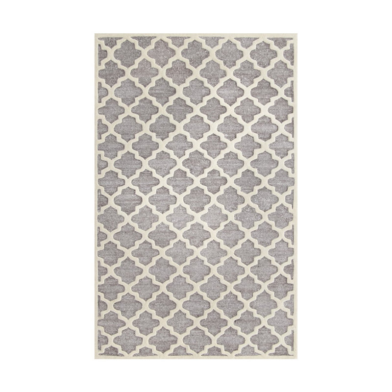 Tapis géométrique touffeté à la main Precious, Rond 6 pi