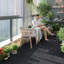 Dalles de terrasse emboîtables, paquet de 10, 30,5 x 30,5 cm (12 po x 12 po), 0,93 m² (10 pi²), revêtement de sol extérieur imperméable en plastique, résistant aux intempéries, idéal pour terrasse, porche, balcon, jardin, gris foncé-106766284