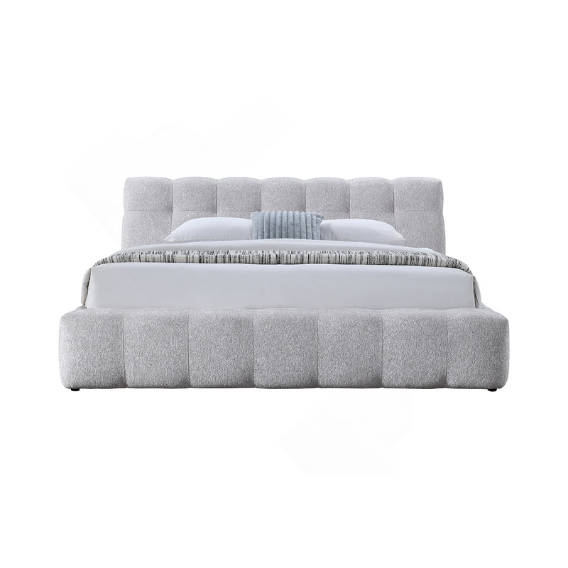Grey Chenille Eastern King Bed
