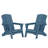  Folding Adirondack Chairs Weather-Resistant HDPE Outdoor Firepit Chairs With Cup Holder-630894787