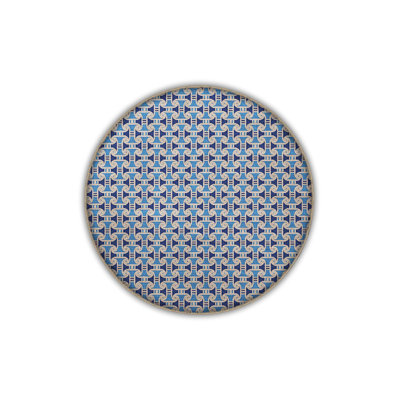 Blue Mixed Geometric Pattern Creative Modern Decorative Washable Rug