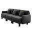 3 Dark Grey Boucle Fabric Couch With Distinctive Shell-shaped And Cylindrical Legs, Modern Style For Home Office, Strong Wooden Frame Support, Soft Upholstery Comfortable Relaxation Elegant Design-619749898