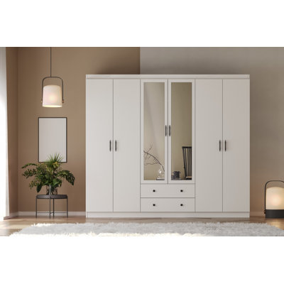 Berend 6 Door Manufactured Wood Wardrobe