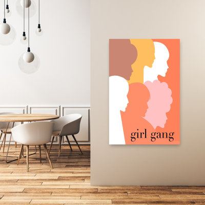«Diverse Girl Gang», impression murale minimaliste colorée abstraite