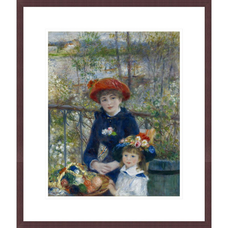 Deux soeurs (sur la terrasse) par Pierre-Auguste Renoir, impression giclée encadrée, H 20,75 po x l 17,75 po
