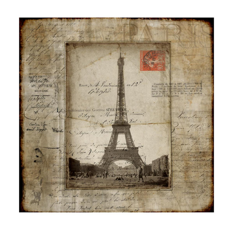 Voyage Through Paris I Print by Chelsea Art Studio, Outdoor, 47" H x 47" W x 1.5" D