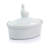 Martha Stewart 5.7 Inch Oval Ceramic Goose Container With Lid In White