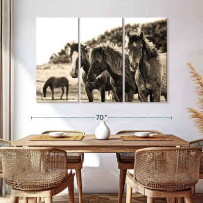 Horses Three Sepia