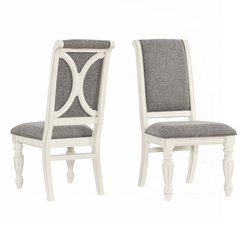 Chaises de salle à manger rembourrées en bois massif, ensemble de