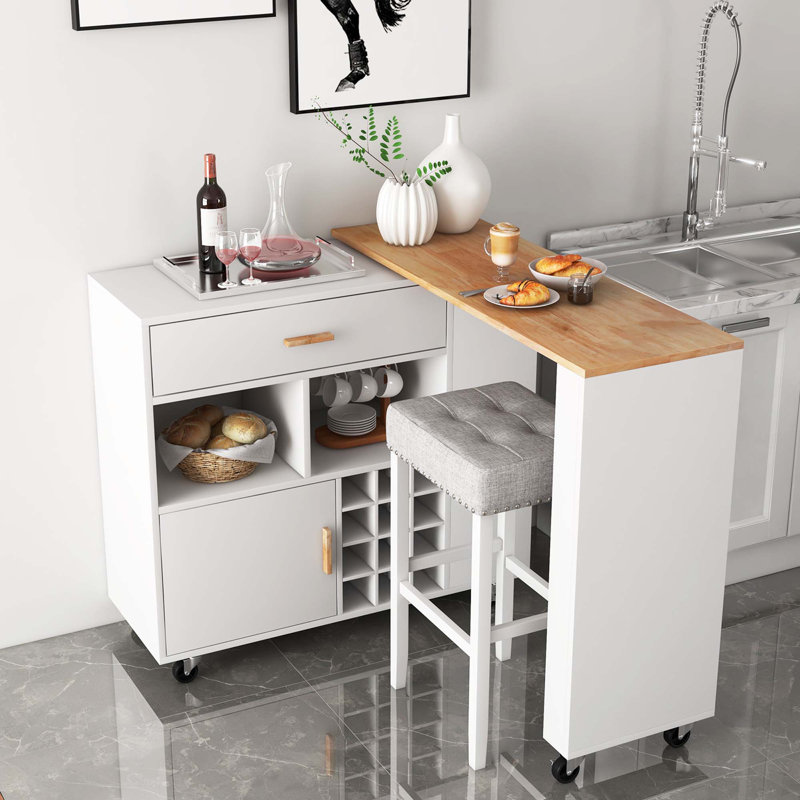 Pitkin Solid Wood Top Kitchen Island