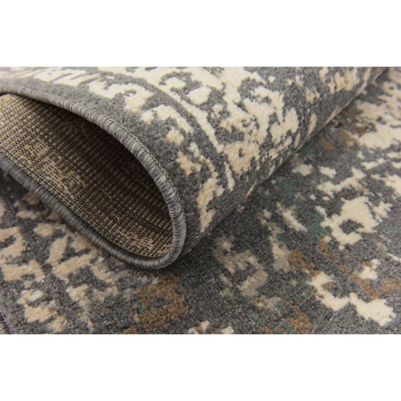 Everalda Southwestern Gray Area Rug, Rectangle 3'3" x 5'3"