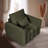 Modern Teddy Fabric Sofa Upholstered With Pillow - Perfect For Living Room, Office, And Bedroom --1250909632