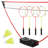Zume Games Portable Badminton Set with Net, 4 Rackets, Shuttlecocks & Carrying Case