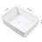 19"X15" Ceramic Vessel Bathroom Sink In White With Matte Black Faucet Faucet,
